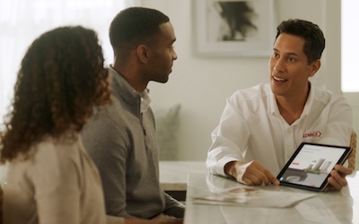 Couple learning about Lennox